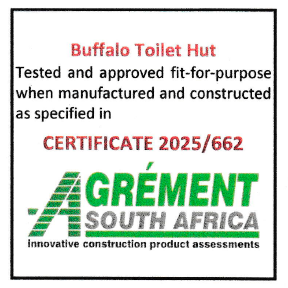 Buffalo Toilet Hut – Agrément South Africa certificate